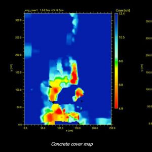 Corrosion analysis with GPR: rebar map, cover map, corrosion map