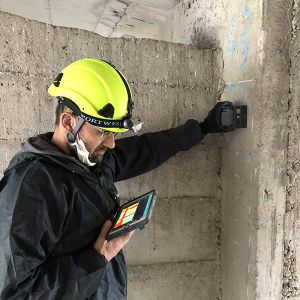 High frequency GPR Palm Antenna on concrete beam