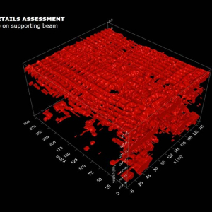 GPR survey on concrete slab - Isosurface view